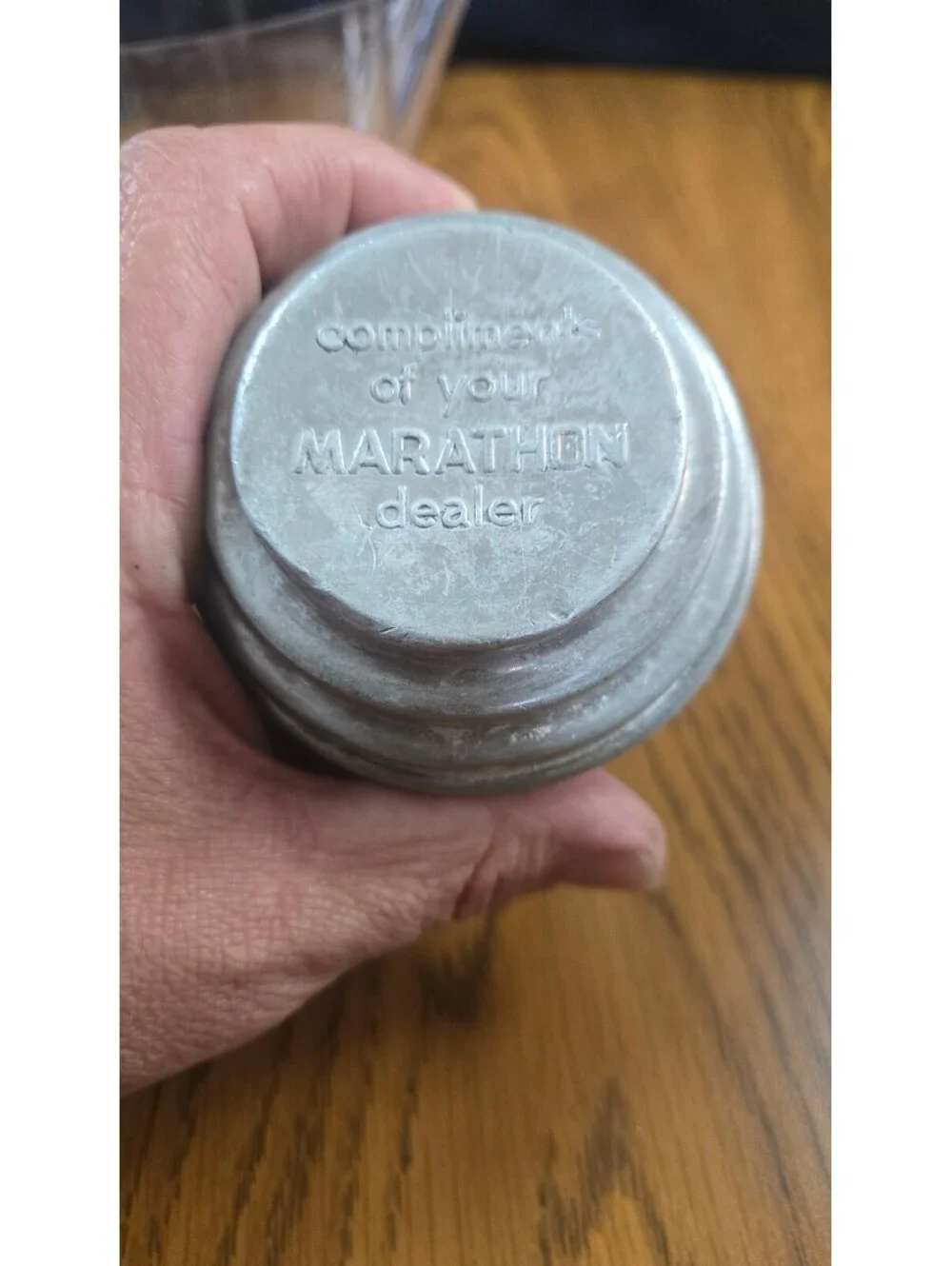 Vintage Marathon Metal Measuring Cup Set with Clear Plastic Measuring Cup